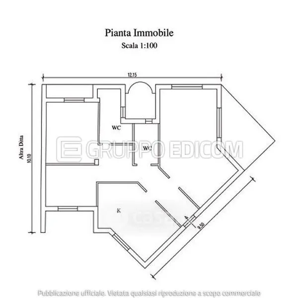 Plan - Triplex with Terraces in Montalto Uffugo