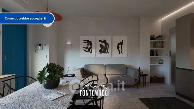 Living Room - Seafront Apartment with Balcony in Fano