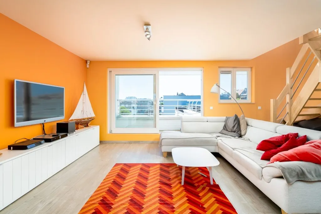 Living Room - Penthouse with Terrace in Blankenberge