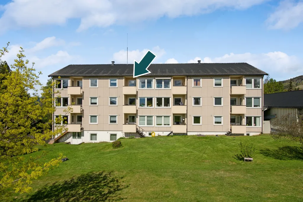 Vue aérienne - 2-Bedroom Apartment with Balcony in Randgård