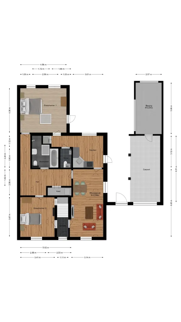 Floor Plan - 5-room house in Cuijk