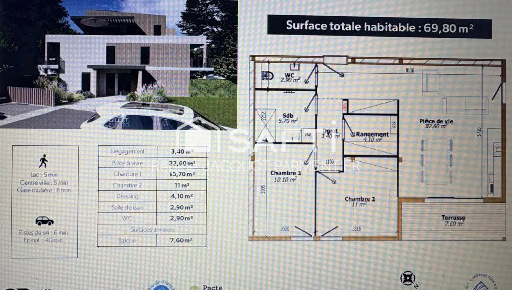 Plan - Appartement Neuf avec Terrasse à Gérardmer