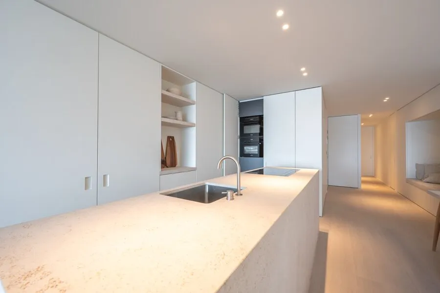 Köök - Apartment with Sea View on Wandeldijk, Het Zoute