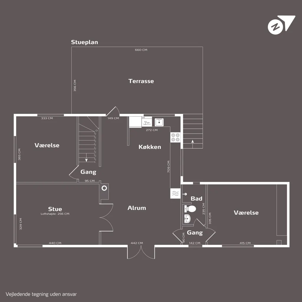 Floor Plan - Charming Brick Villa with Terrace in Birkerød
