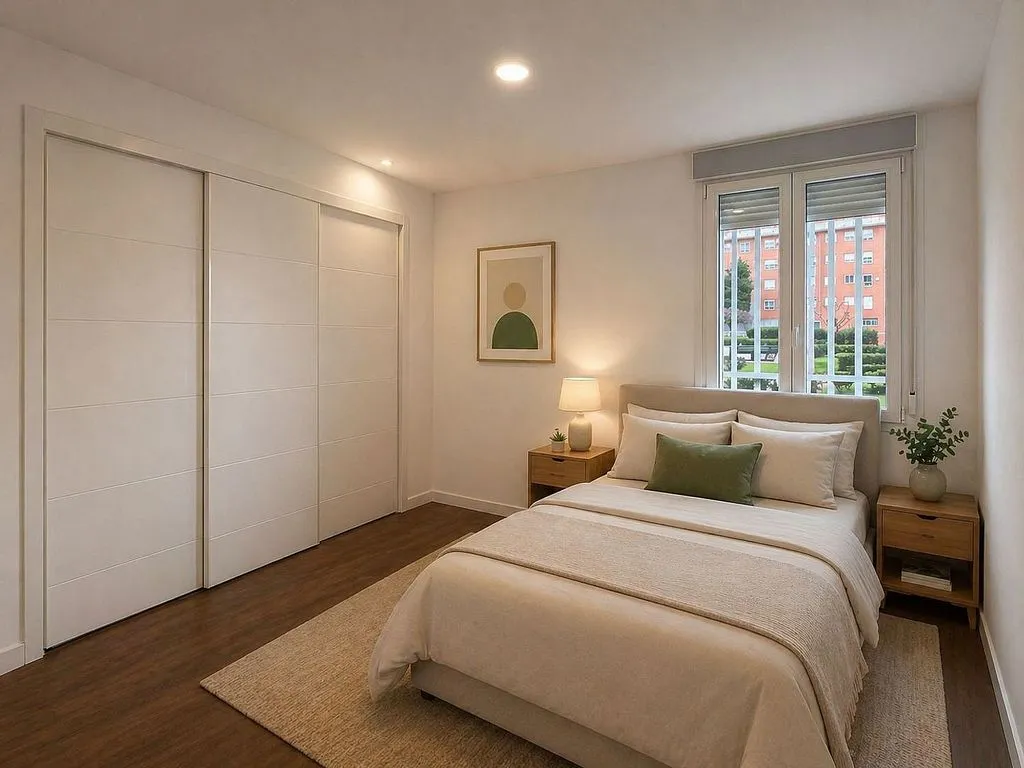 Chambres - 2-Bedroom Flat with A/C in Moratalaz, Madrid