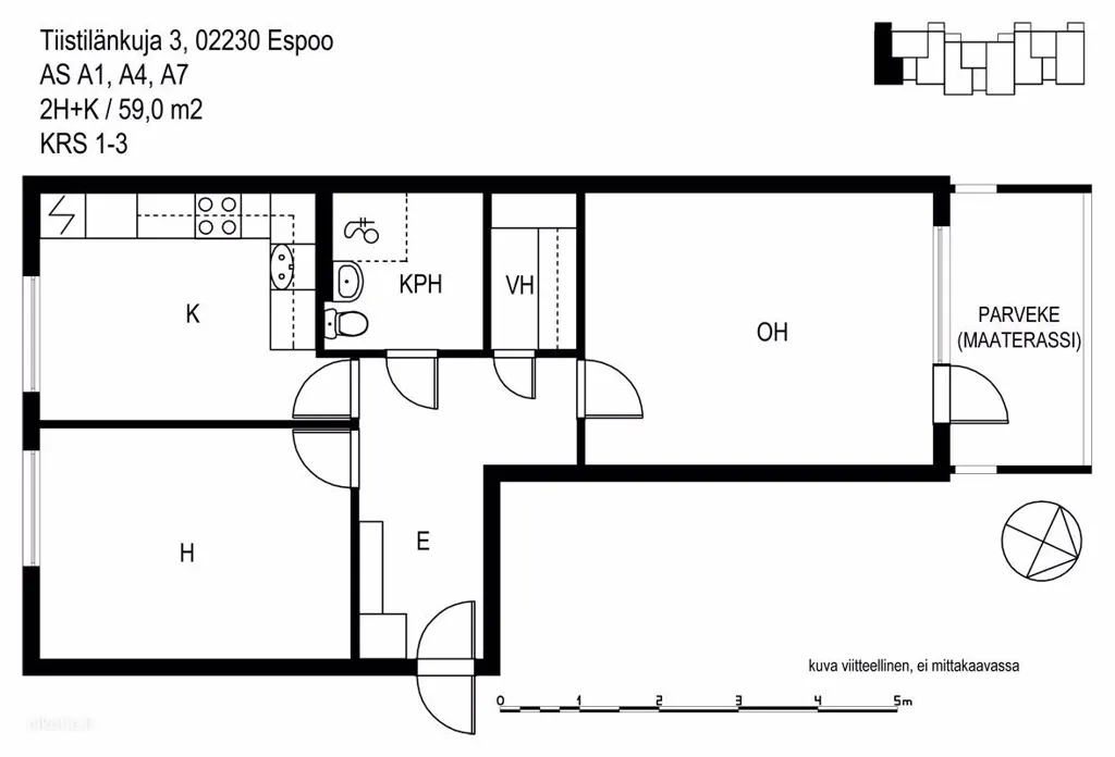 Plaan - Spacious Apartment with Balcony in Matinkylä, Espoo