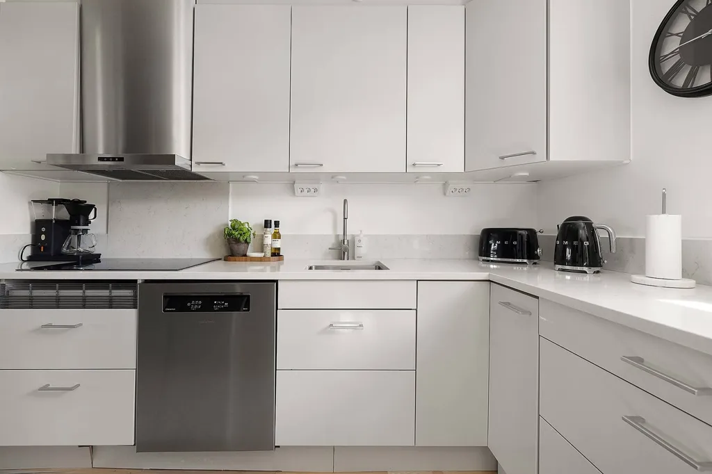 Kitchen - Renovated Apartment with Balcony in Kungsbacka