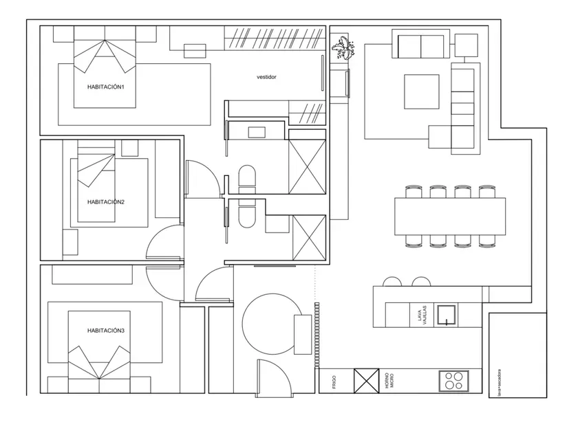 Plan - High-Altitude Apartment with Views in Pamplona