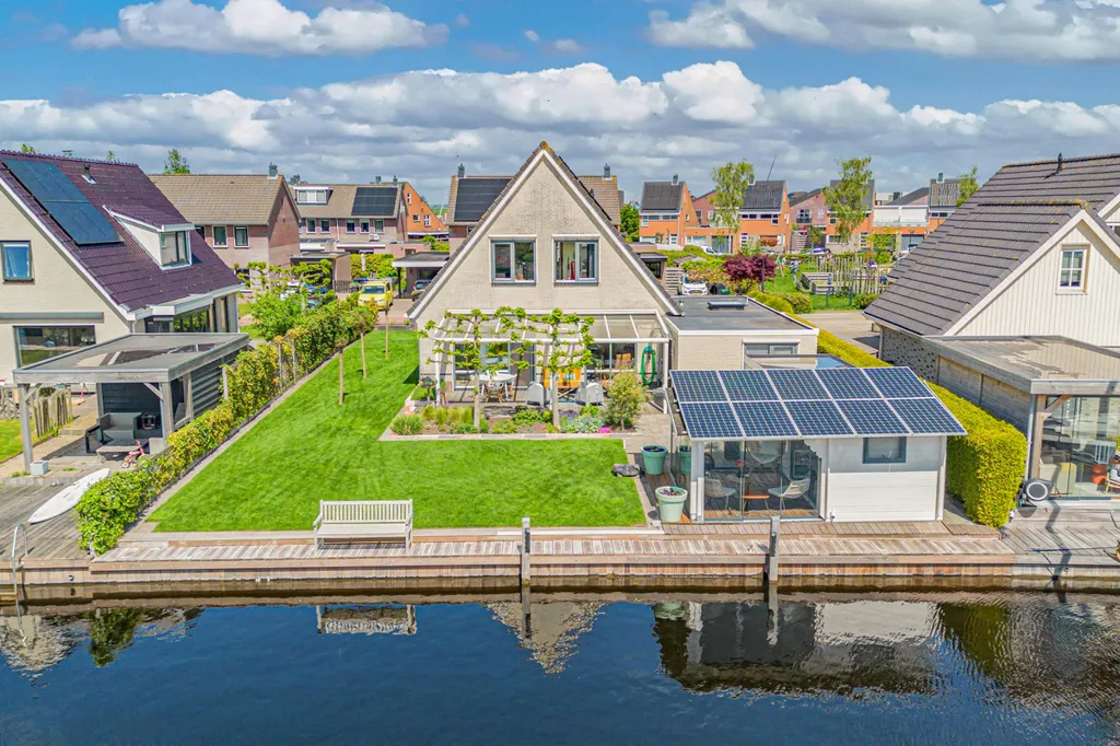 Vue aérienne - Villa with Private Dock in Lemmer