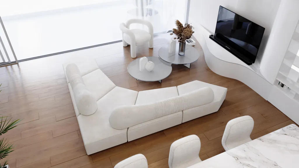 Séjour - Duplex with Sea View and Pool in Athens
