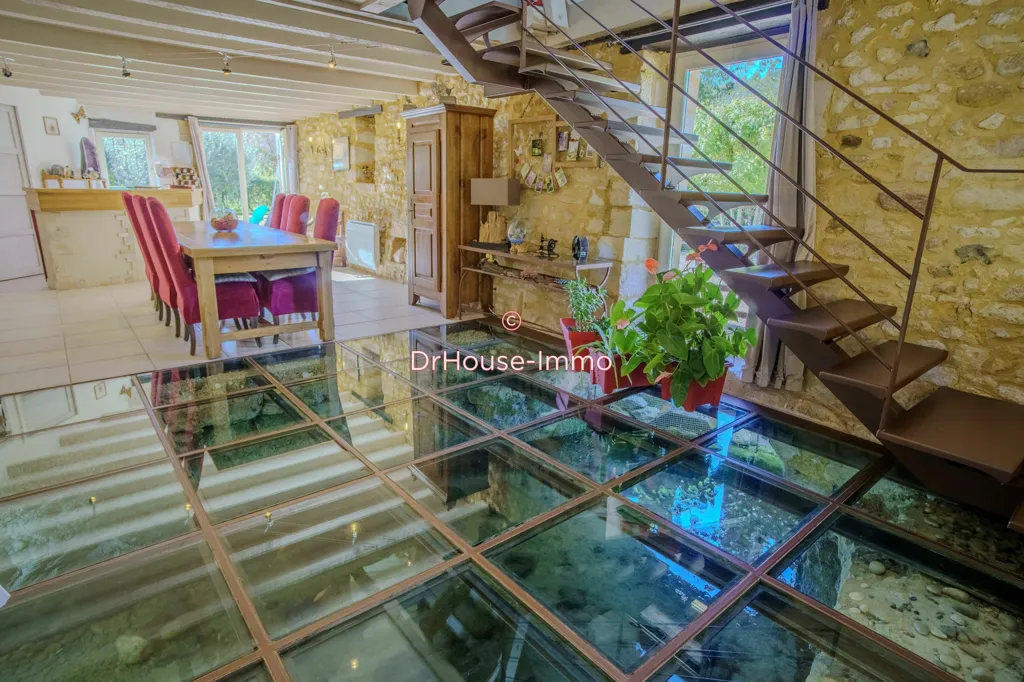 Living Room - 16th Century Mill with Pool in Montignac
