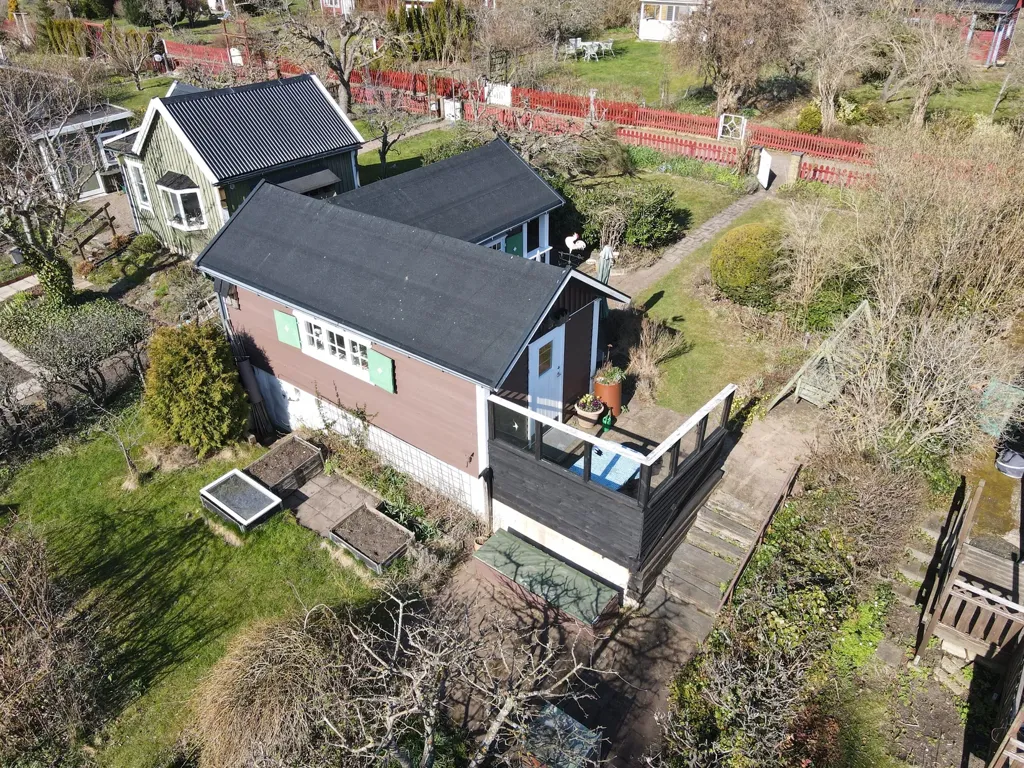 Vue aérienne - Charming Cottage with Orchard in Närlunda