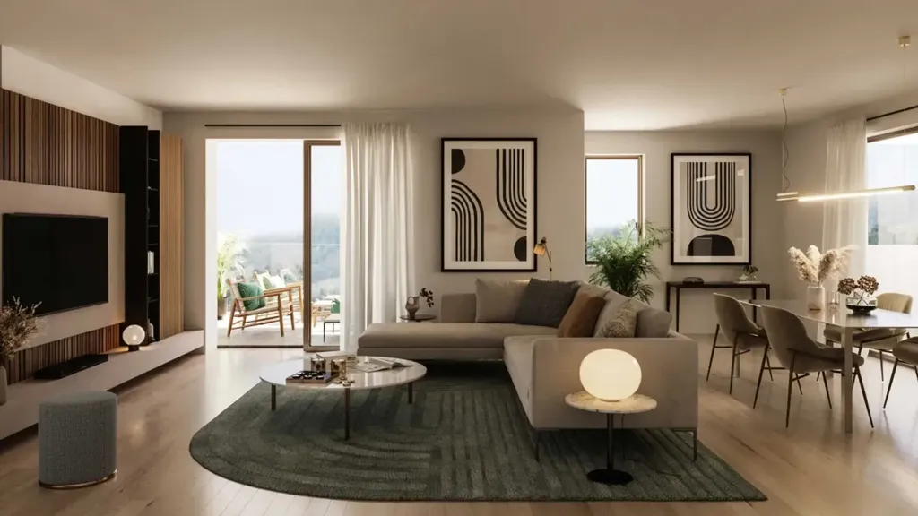 Living Room - Trilocale with Eco-Friendly Features in Montichiari