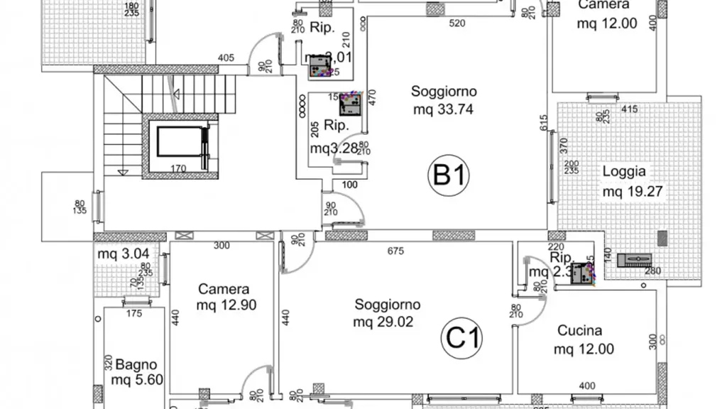 Plan - Modern Apartment with Balcony in Castel Mella