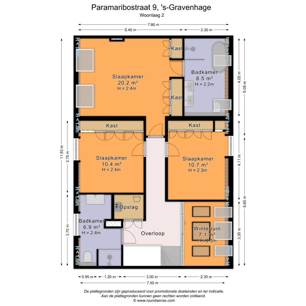 Plan - Luxury Apartment with Garden in Den Haag