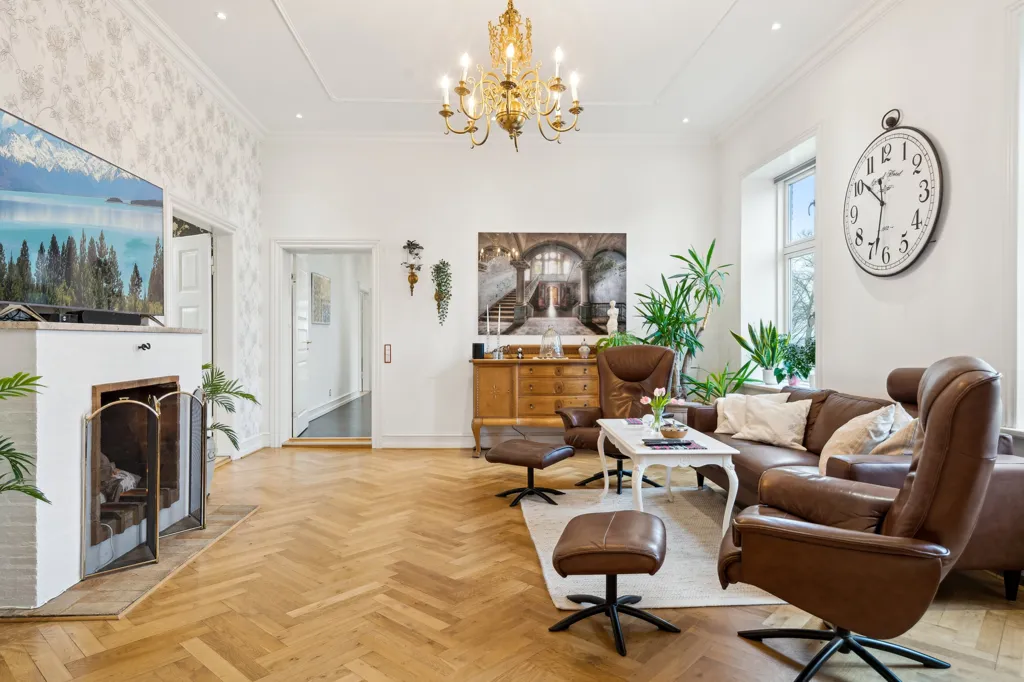 Living Room - Historic Manor with Garden in Midtsjælland