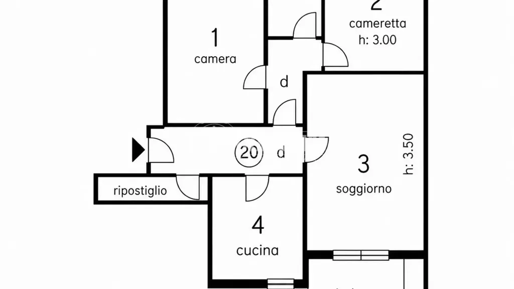 Plan - Spacious Apartment with Two Terraces in Favria