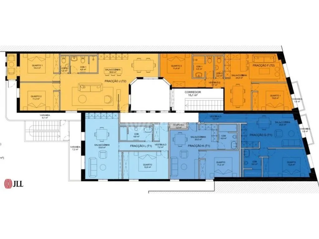 Plan - Luxury Apartment with Balconies in Porto