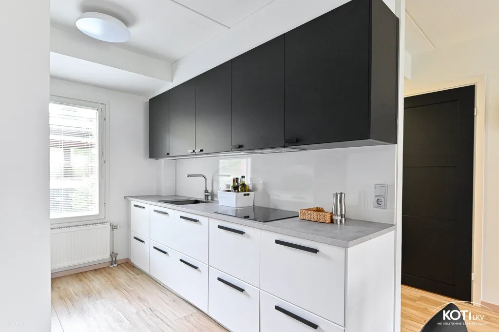 Kitchen - Renovated Apartment with Balcony in Soukka