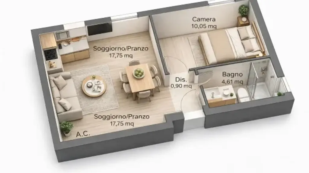 Plaan - Rustic Home with Construction Potential in Palestrina