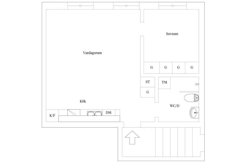 Plaan - Apartment with High Ceilings near Karlstad City