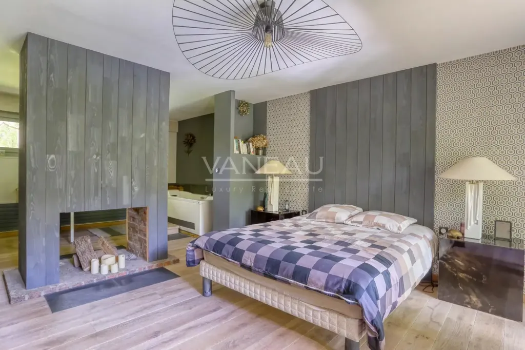 Chambres - Maison d'architecte avec toitures asymétriques à Nointot