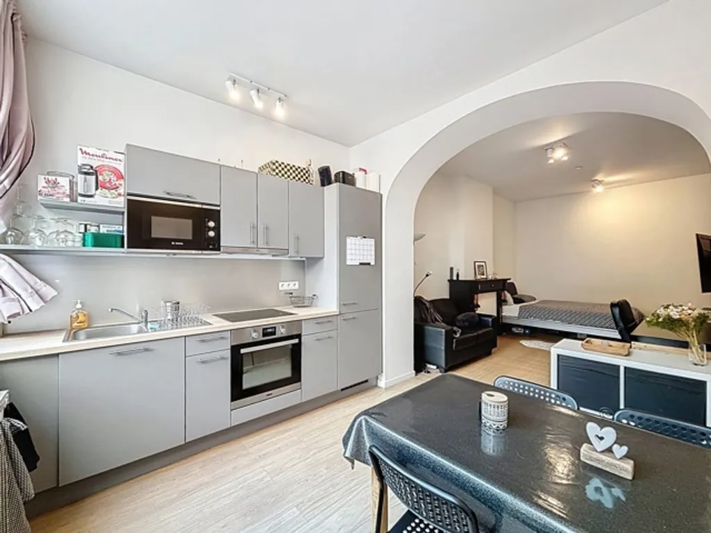 Cuisine - Studio 1 Chambre avec Terrasse à Liège Outremeuse