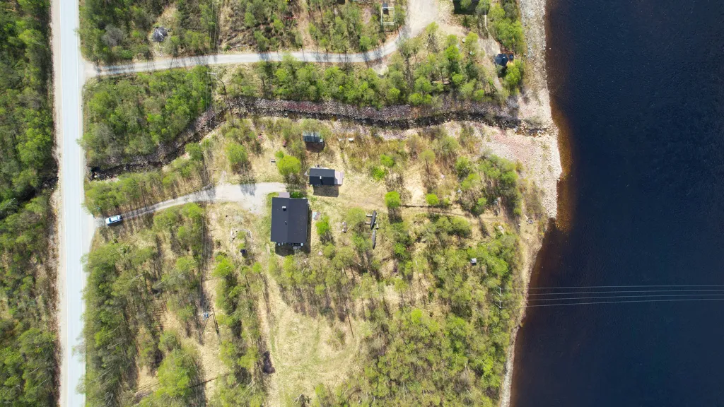 Vista aerea - Unique Lakeside Cottage with Teno River View in Utsjoki