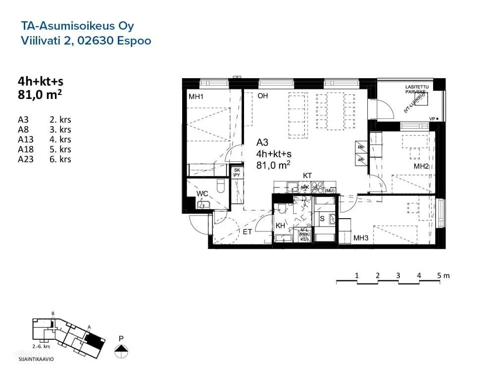 Plaan - Asumisoikeus Flat with Sauna in Espoo