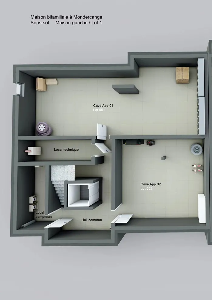 Floor Plan - Modern Residences with Terraces in Mondercange