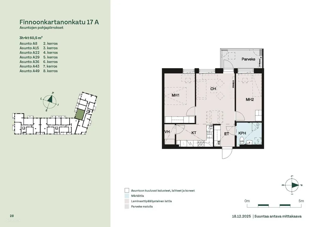 Plan - Modern Apartment with Balcony in Helsinki