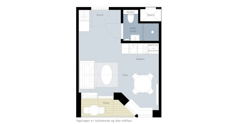 Plan - One-Bedroom Flat in Toppen - Lygten 37