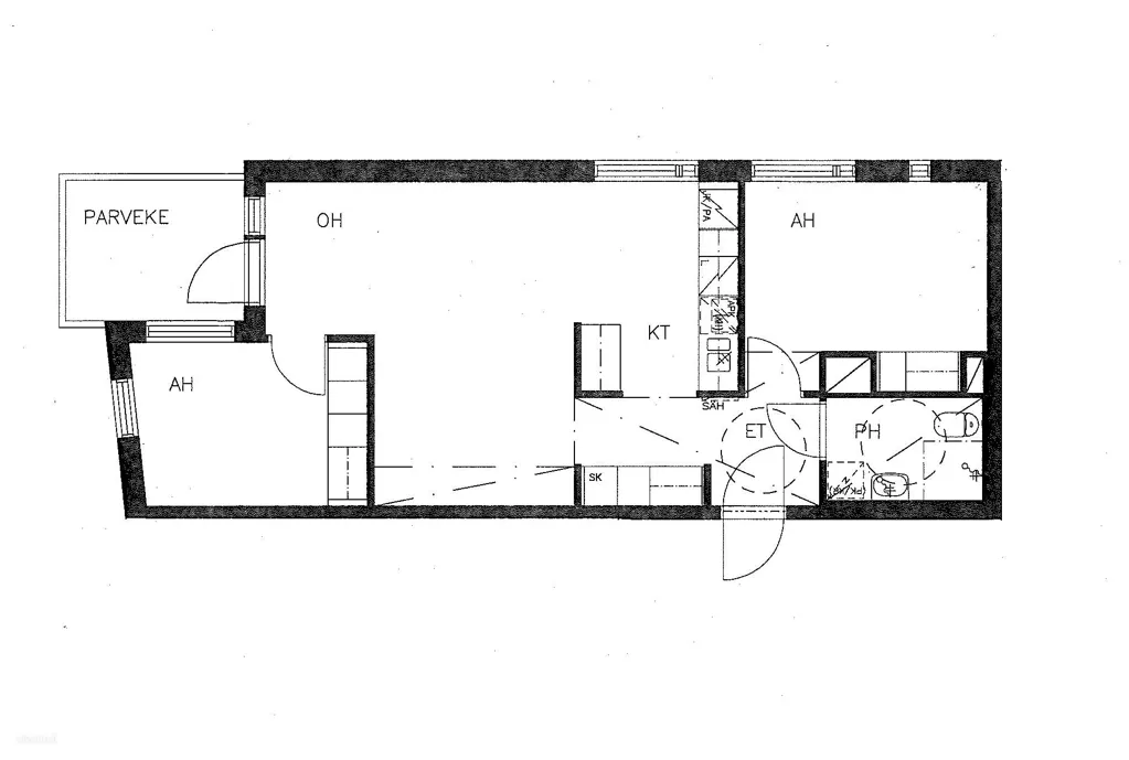 Plan - Apartment with Glazed Balcony in Konala