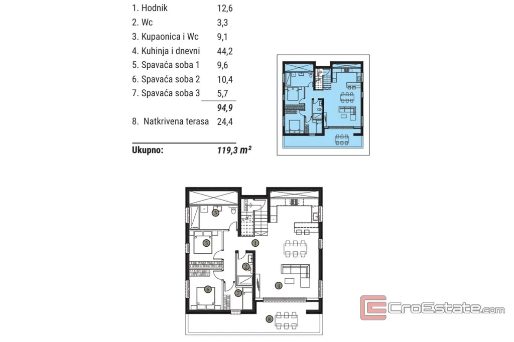 Plan - Luxury Penthouse with Sea View near Trogir