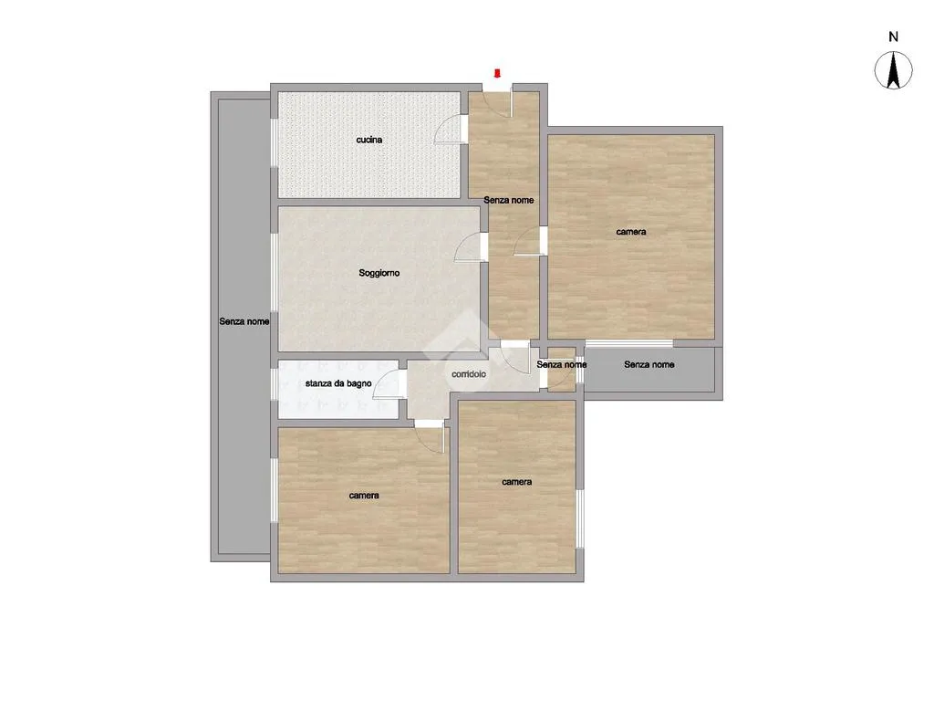Plaan - Quadrilocale with Balcony View in Sorisole