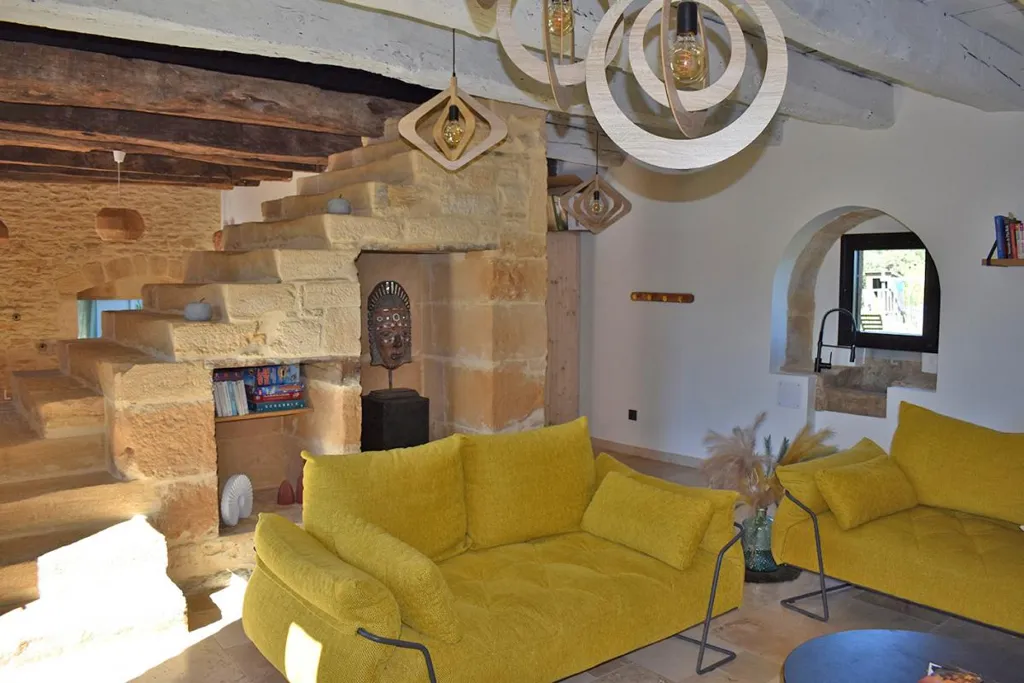 Séjour - Maison de Caractère avec Piscine à Saint-Genies