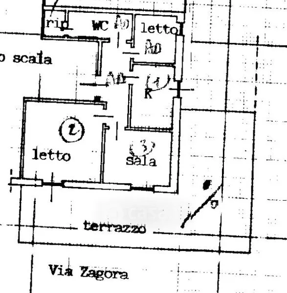 Plan - Apartment with Terrace in La Spezia Centre