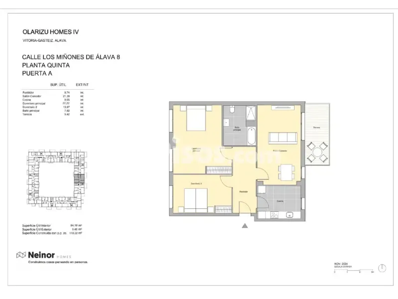Plan - New Flat with Terrace in San Cristóbal-Adurtza