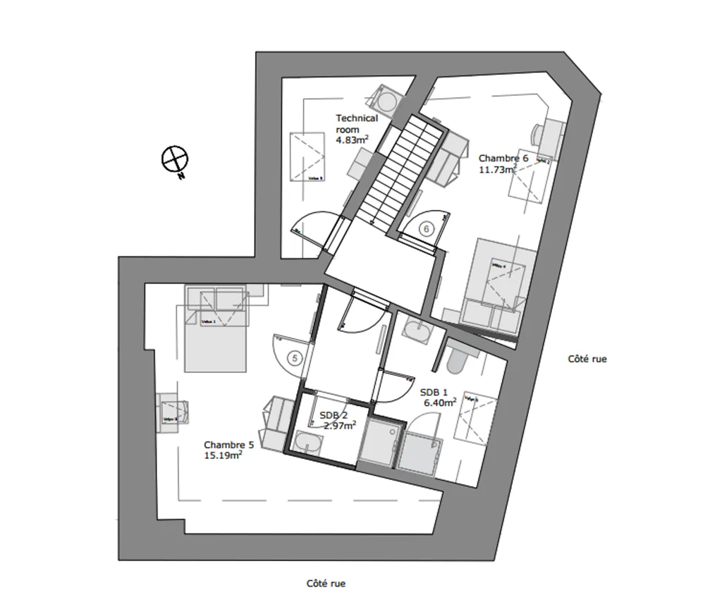 Floor Plan - 6-bedroom apartment in Auderghem