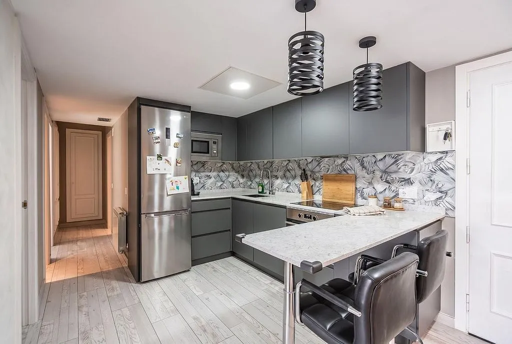 Köök - Apartment with Pool and Terrace in Las Rozas