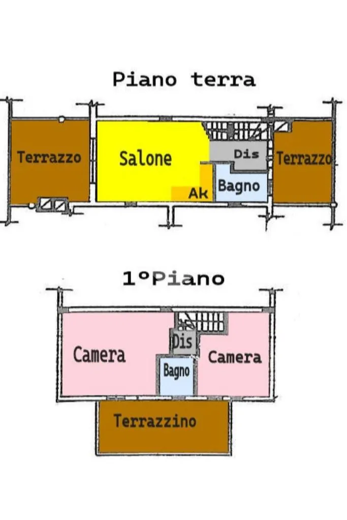 Planimetria - Three-bedroom Apartment with Terrace in Ciampino