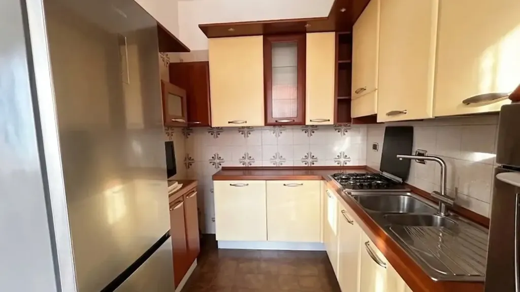 Kitchen - Four-Room Apartment with Balconies in Moncalieri