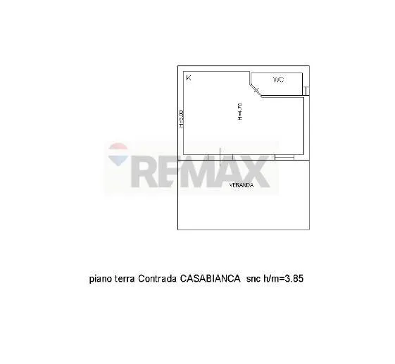 Floor Plan - Agricultural Land with Existing Structures in Palazzolo Acreide
