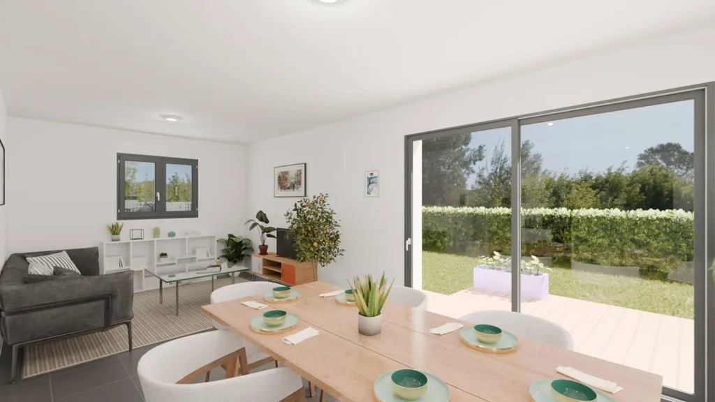 Salle à manger - Maison Contemporaine à Étage à Échirolles