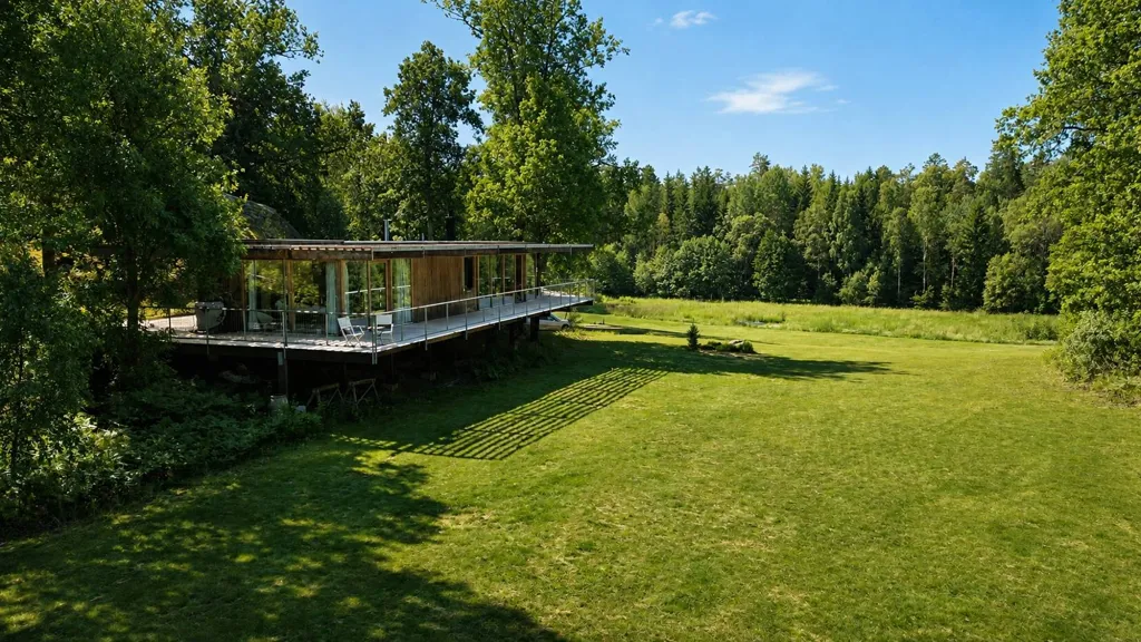 Jardin - Tham & Videgård Villa with Private Bird Pond in Haganäs