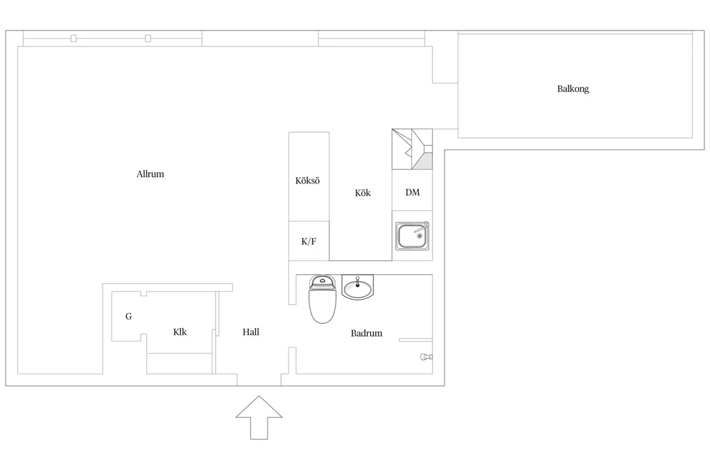 Planimetria - Apartment with Balcony in Göteborg