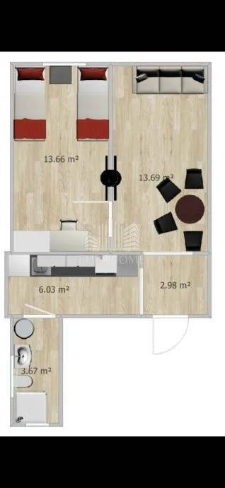Plaan - Two-Bedroom Flat in Zagreb Centre