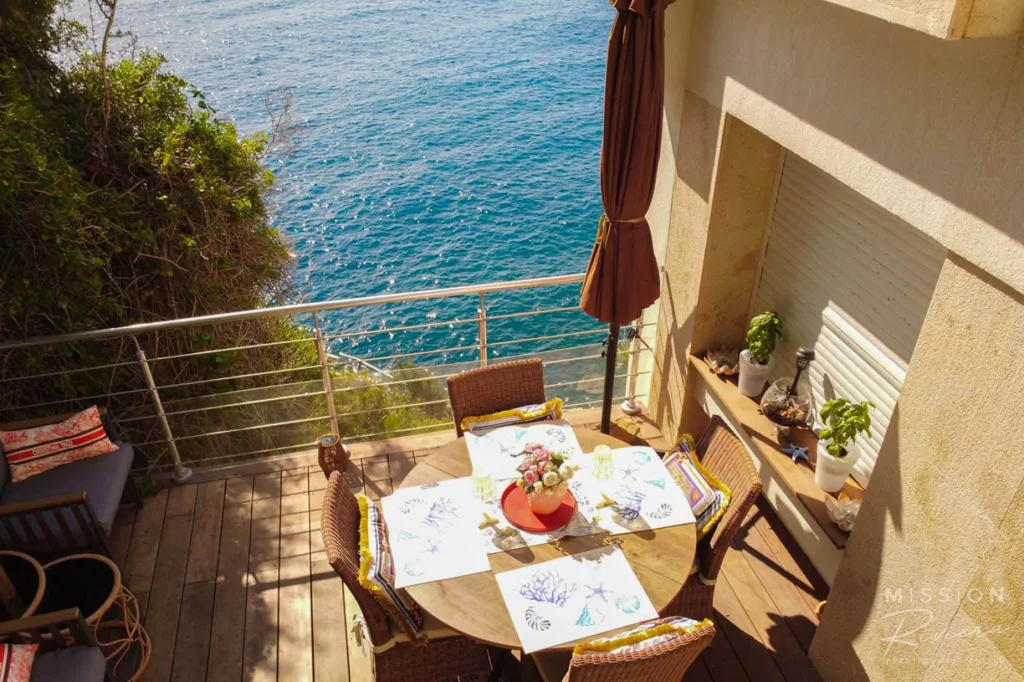 Terrasse - Appartement Duplex avec Vue Mer au Cap de Nice