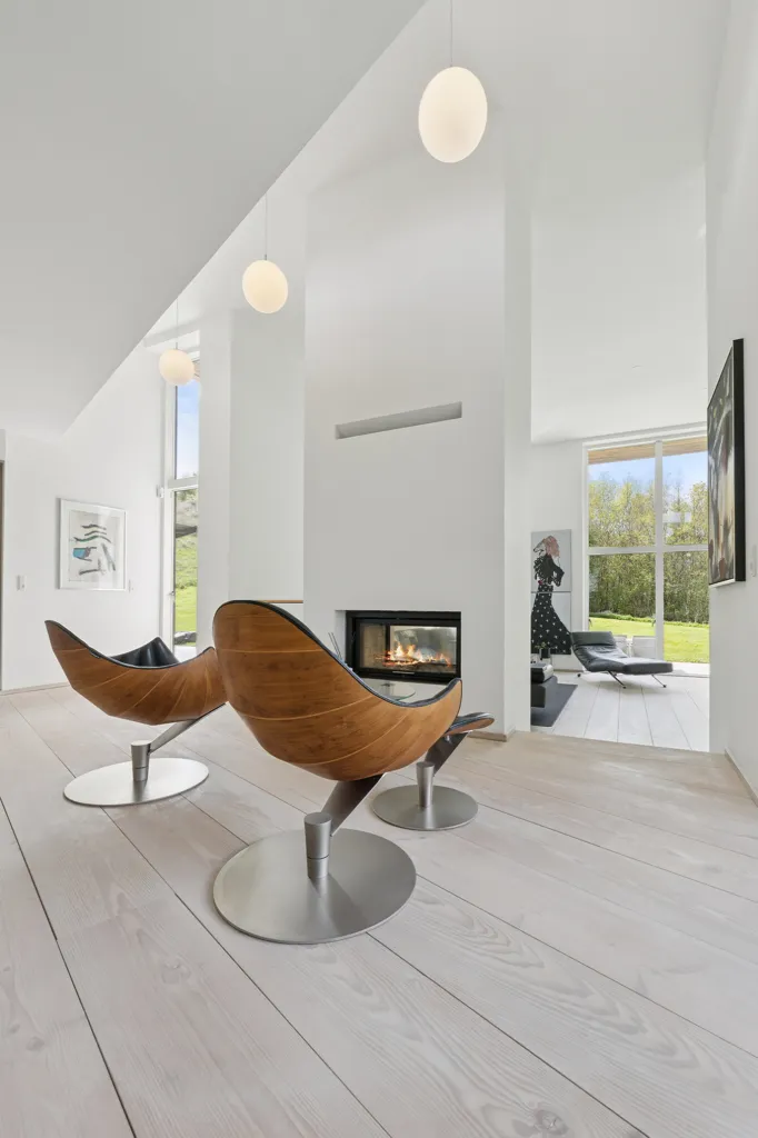 Séjour - Modern House with Stringent Architecture in Stouby