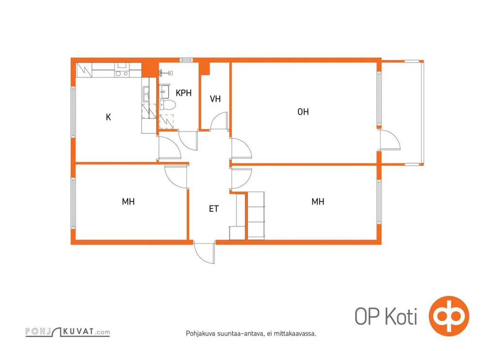Plaan - Apartment with Balcony in Lehtikangas
